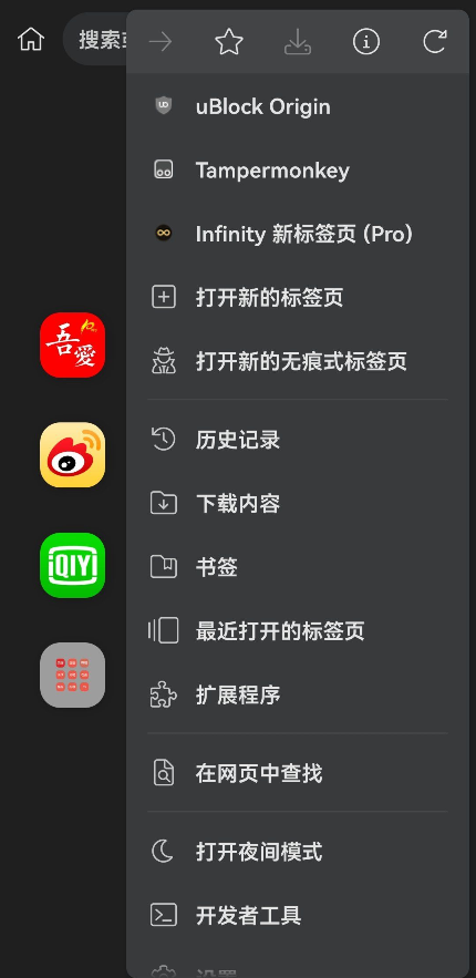 Kiwi Browser界面截图预览(2)