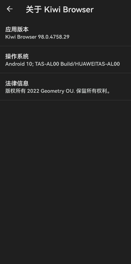 Kiwi Browser界面截图预览(3)