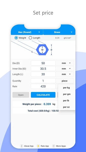 MetCal快速金属重量计算软件