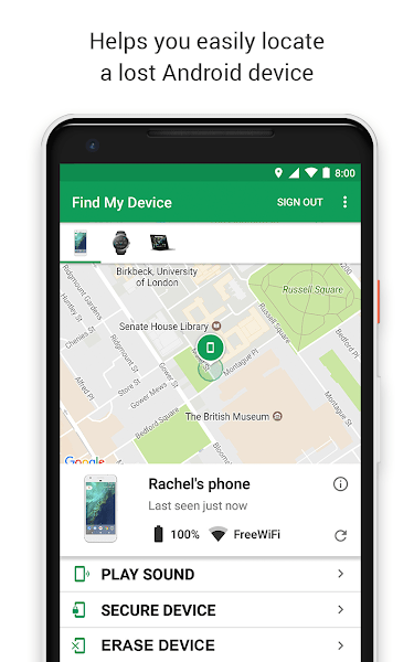 谷歌查找我的设备APP(Find My Device)