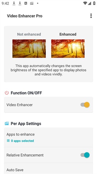 屏幕亮度自动调节软件(Video Enhancer Pro)