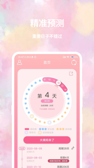 大姨妈日历