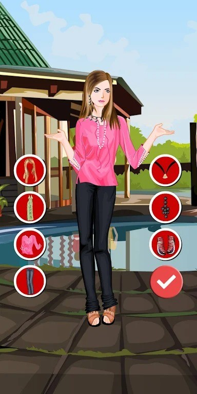 假日的换装游戏(Bungalow Holiday Dress Up)