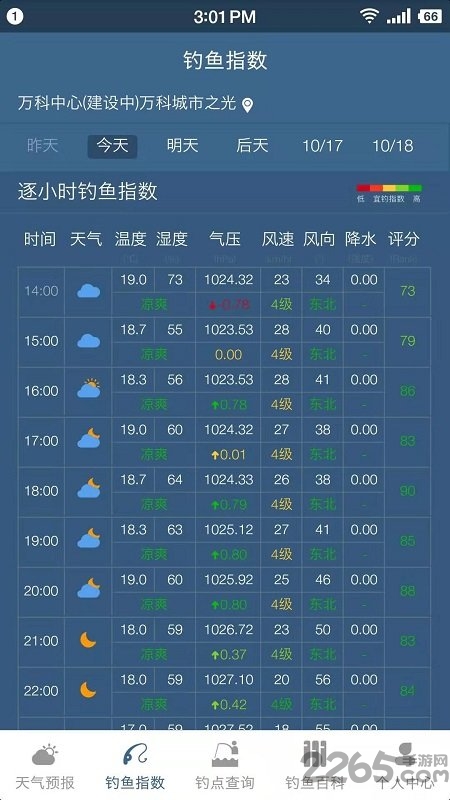 钓鱼天气预报专业版界面截图预览(1)