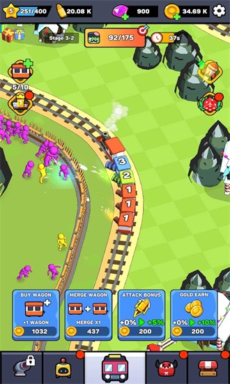 火车大亨僵尸猛攻手机版(Train Tycoon: Idle Defense)界面截图预览(1)