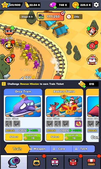 火车大亨僵尸猛攻手机版(Train Tycoon: Idle Defense)界面截图预览(2)